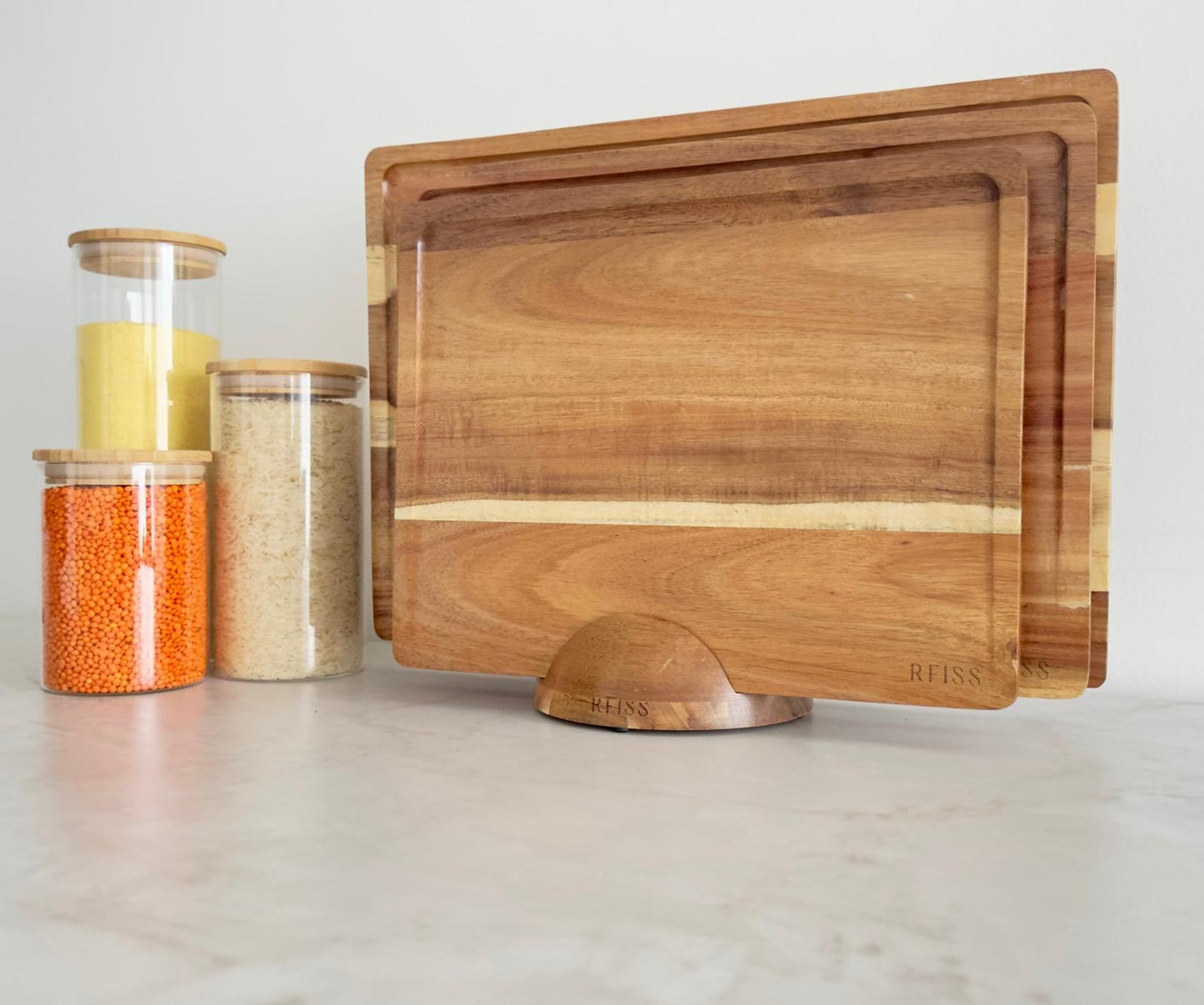 Acacia Wood Cutting Board Set – 3 Sizes | Eco-Friendly & Stylish | RFISS